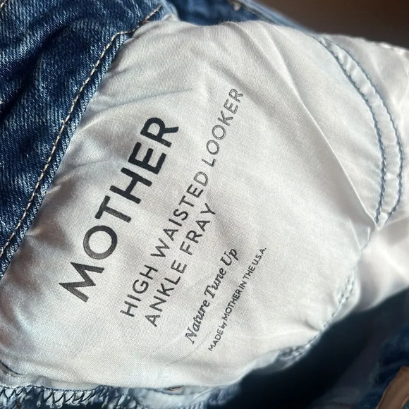 MOTHER HIGH WAISTED LOOKER ANKLE FRAY Nature Tune Up - Picture 11 of 14